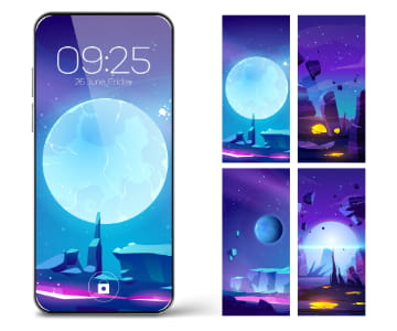 Phone screen illustrations